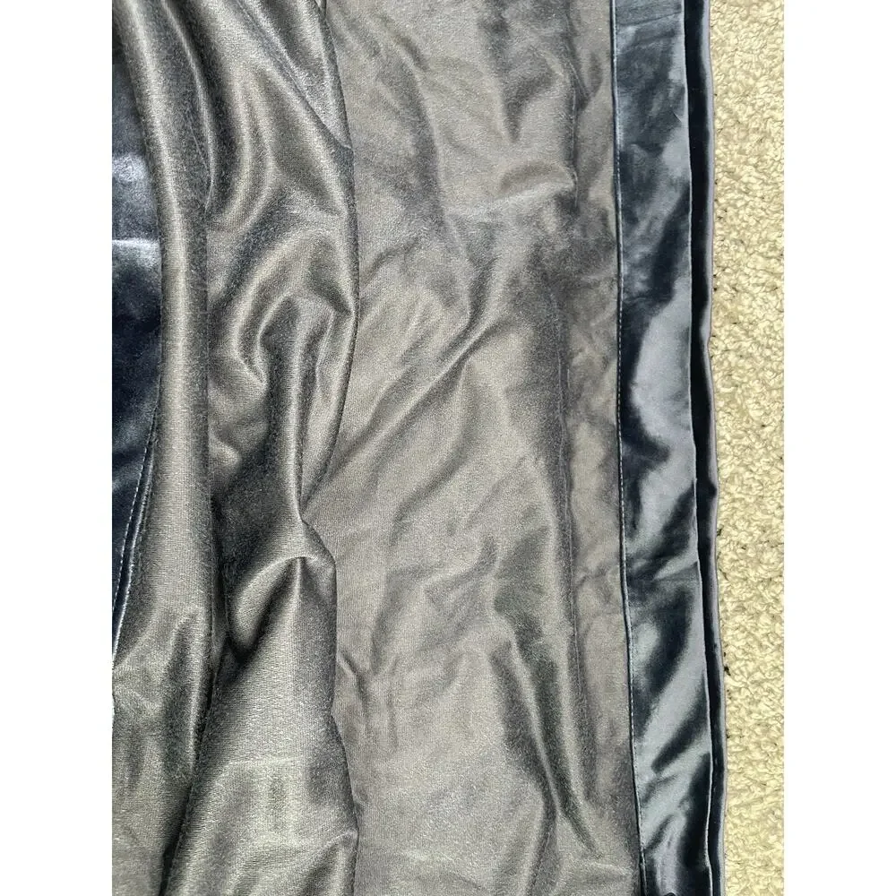 Window Curtains 2pc Set Blue Velvet Soft 37in X 85in Home Room Decoration New1